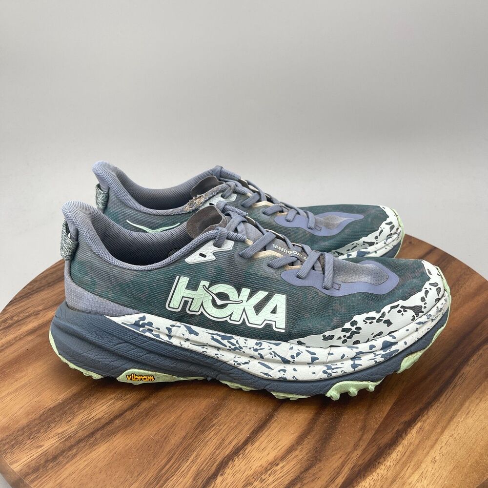 Hoka One One Speedgoat 6 Shoes Womens Size 10 B Blue Trail Running Hiking